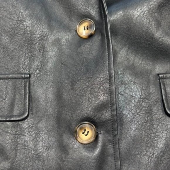 Share BRAND NEW Black Faux Leather Jacket - NASTY GAL - Outta The Way - Picture 6 of 6